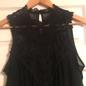 Iris Los Angeles black sheer top